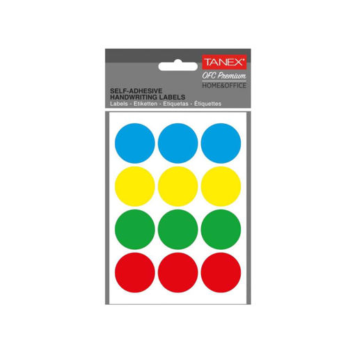 Picture of SELF-ADHESIVE LABELS CIRCLE MIX 32X32MM 5 SHEETS